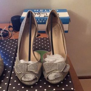 Size 9, 2 pairs of Kelly&Katie gold heals.